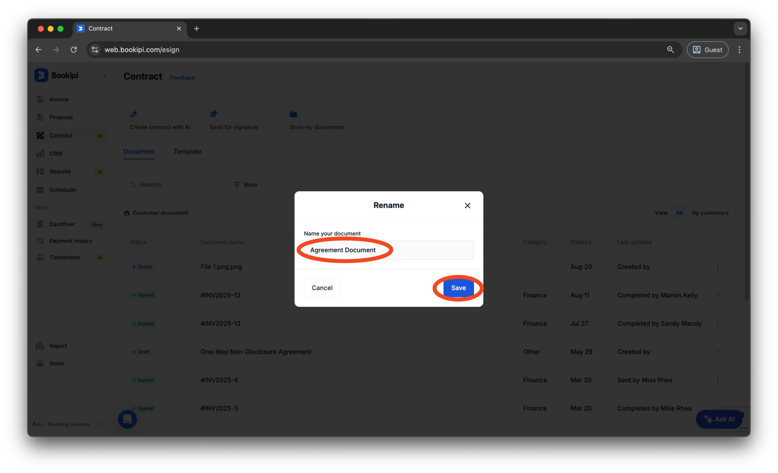 Uncategorized - How to save and store your documents using Bookipi eSign - 11