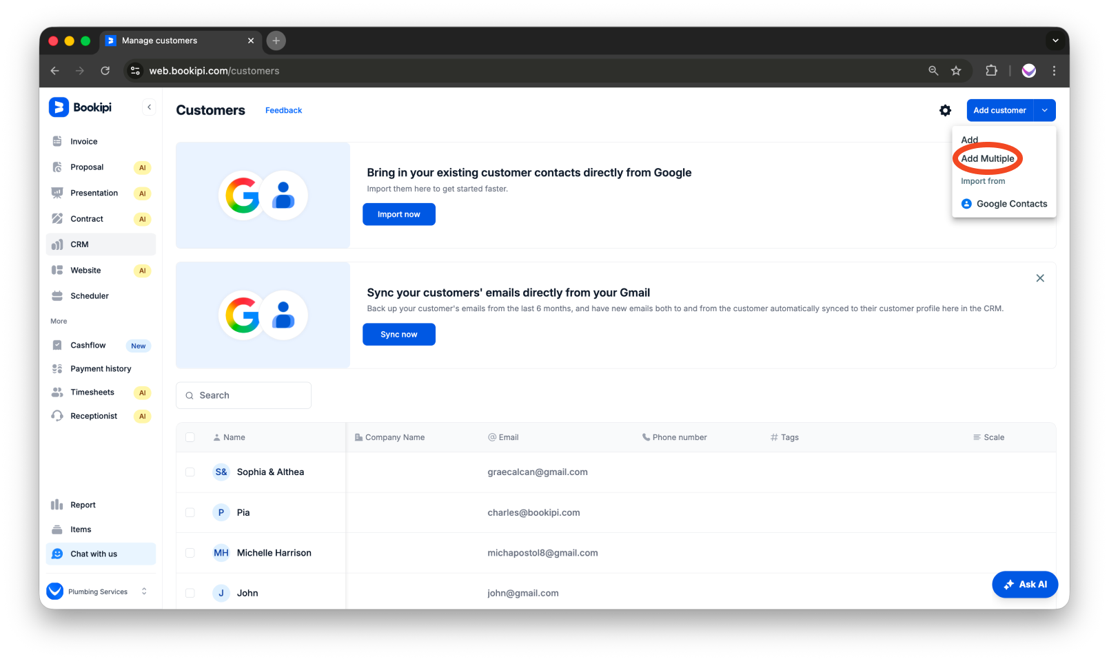 Invoice Web V2 - How to add a customer to the customer detail screen - 11