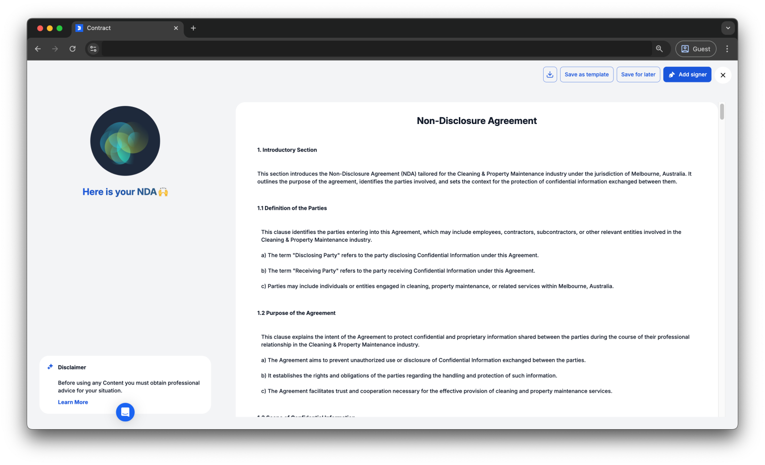 Uncategorized - How to create and send an AI Contract with Bookipi eSign - 8