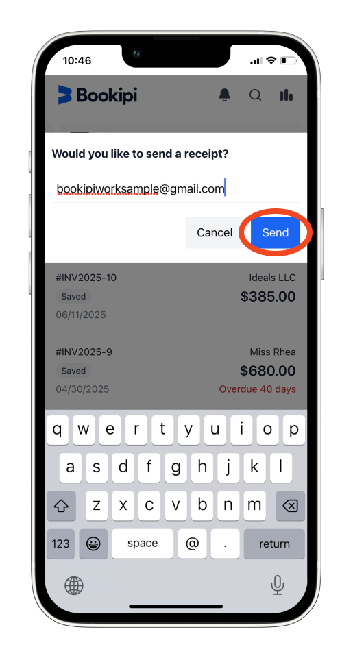 Invoice Mobile App - Auto Archive Paid invoices - 5