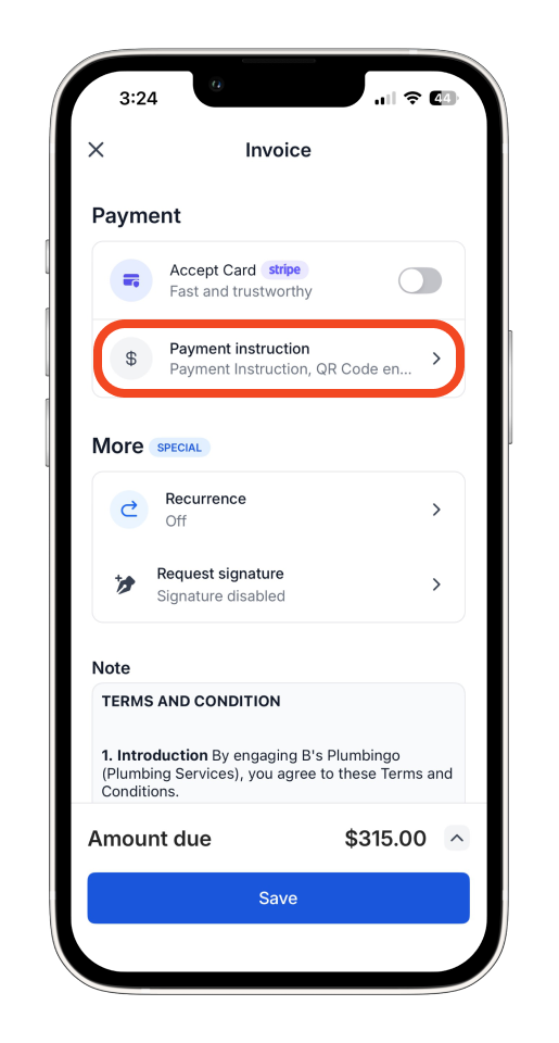 Uncategorized - How to create and send an invoice on the mobile app - 25