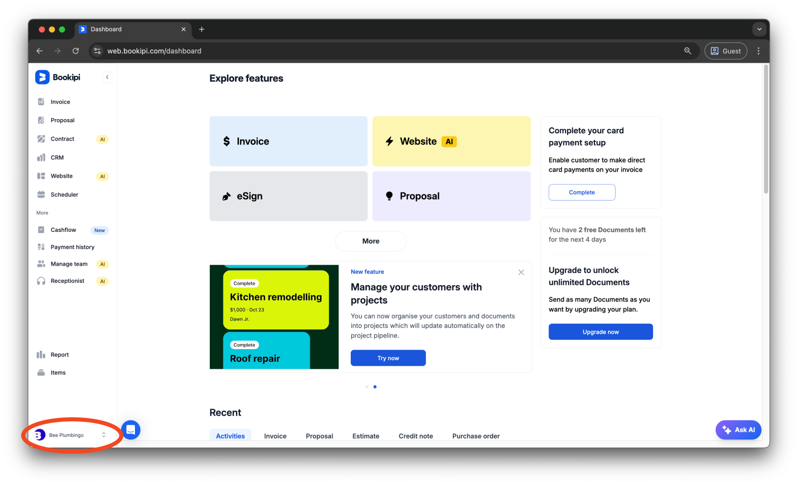 Invoice Web V2 - How to Change Your Logo on Web V2 - 1