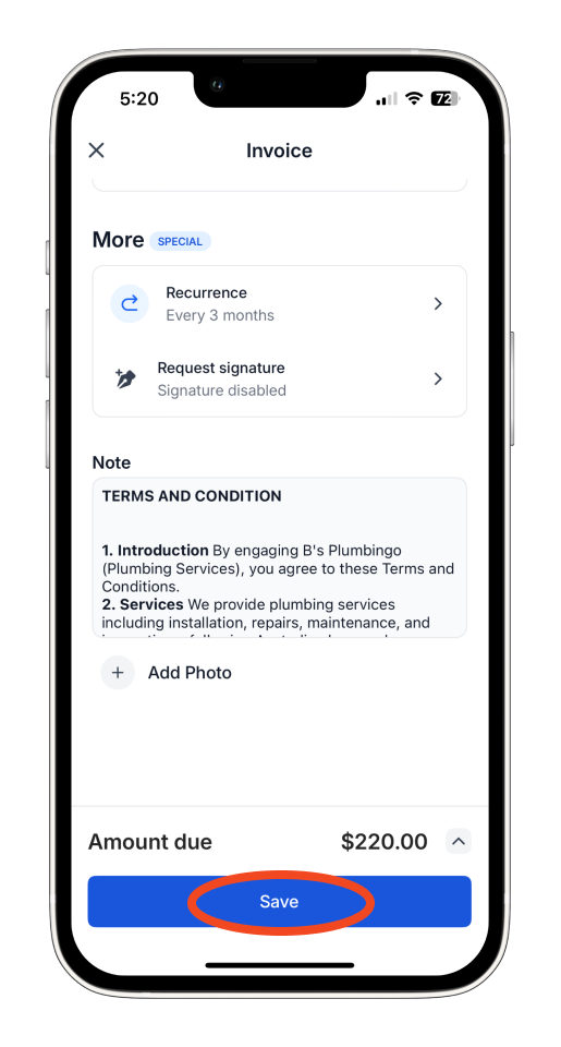 Uncategorized - How to edit a recurring invoice using the Bookipi mobile app - 6