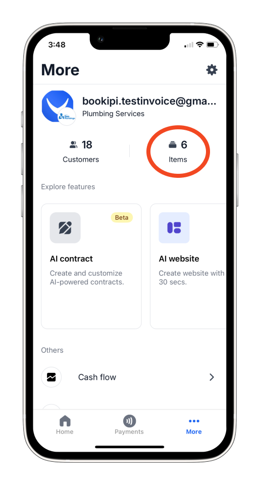 Invoice Mobile App - How to edit an item on the Mobile App - 2