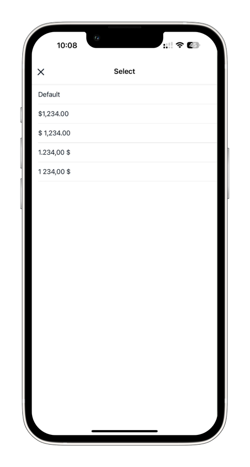 Invoice Mobile App - How to change the currency on the Mobile App - 6