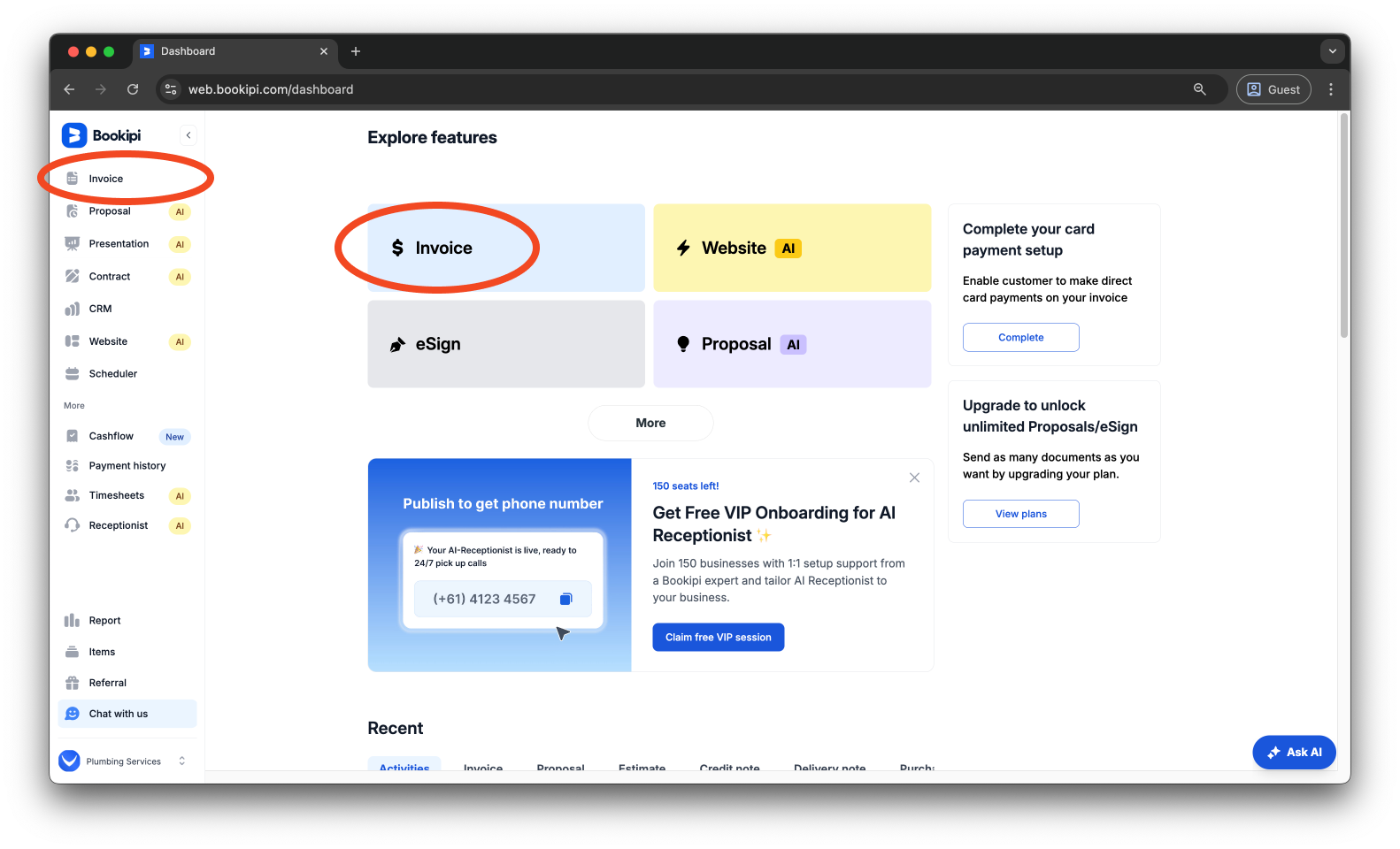 Invoice Web V2 - How to attach a photo to an invoice on the Web App - 1