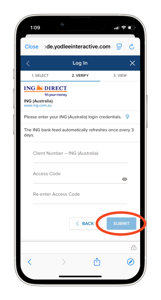 Invoice Mobile App - How to sync your bank - 8