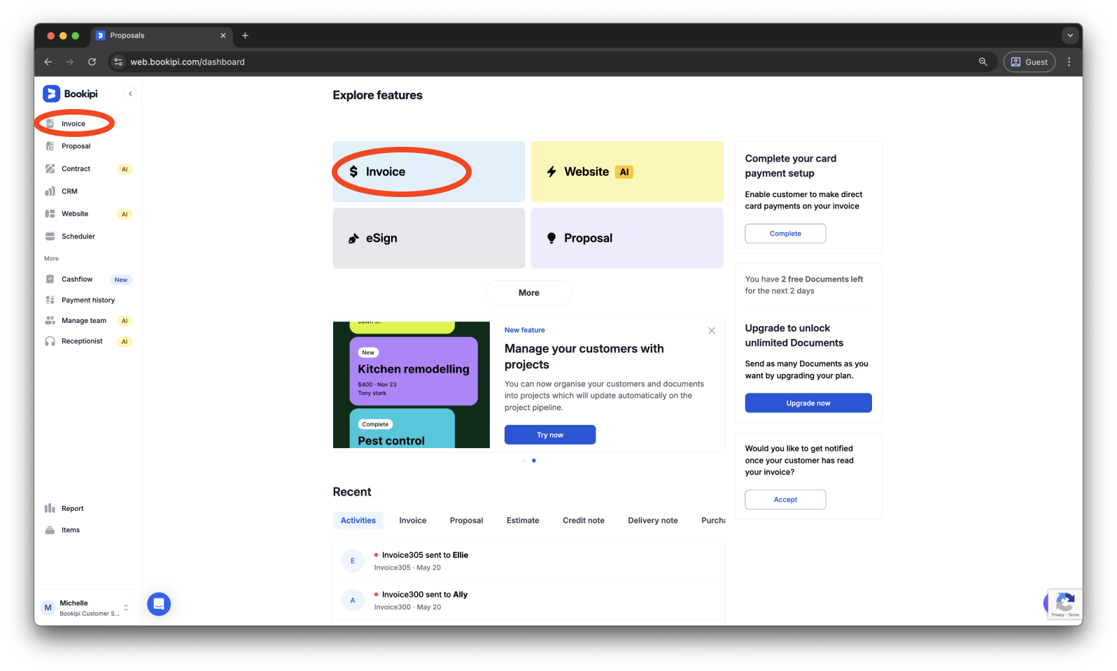 Invoice Web V2 - How to remove the due date on invoices on the Web App - 1