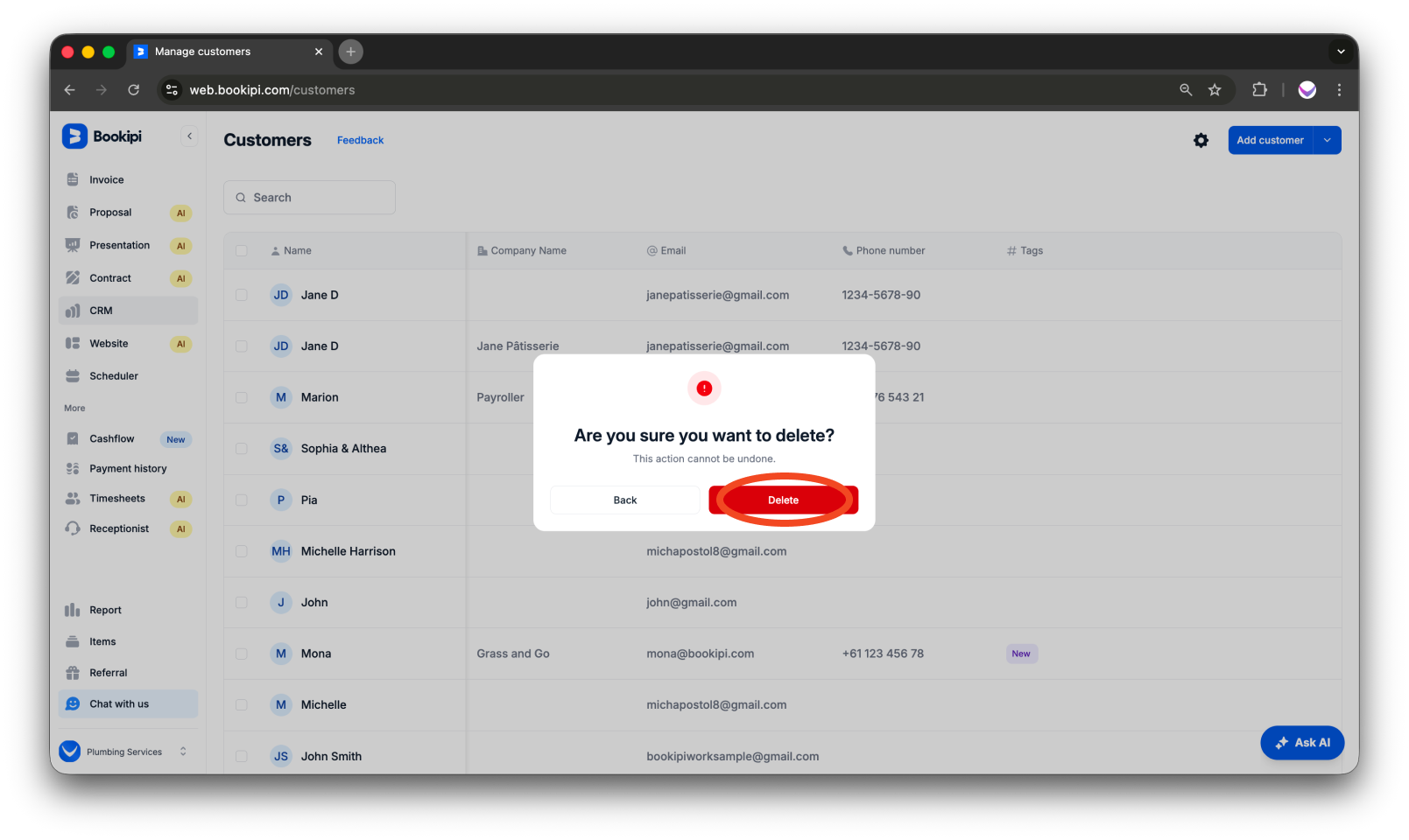 Invoice Web V2 - How to create, edit, copy and delete a customer - 24