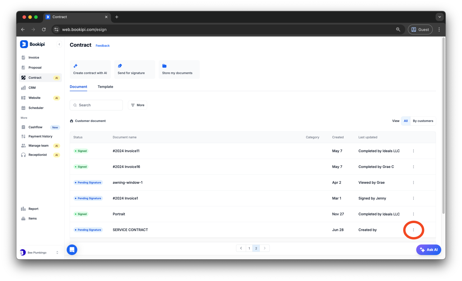 Uncategorized - How to resend a document in Bookipi eSign - 2