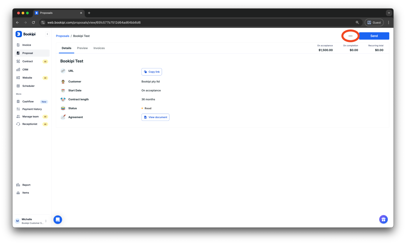 Bookipi Proposal Maker - How to duplicate a proposal on the Web App - 4