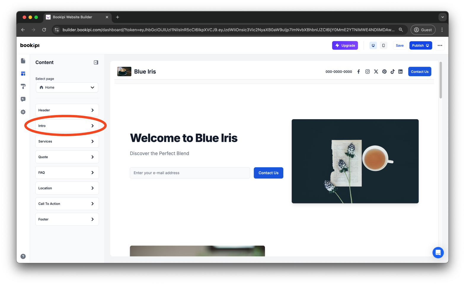 Bookipi AI Website Builder - How to enable the contact buttons and contact form in Bookipi AI Website Builder - 12