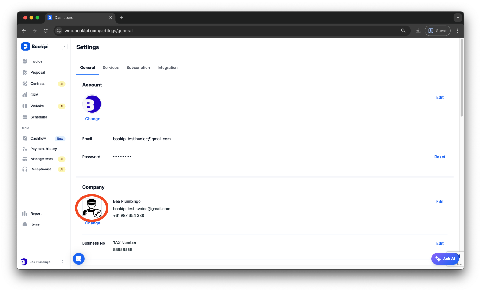 Invoice Web V2 - How to Change Your Logo on Web V2 - 8