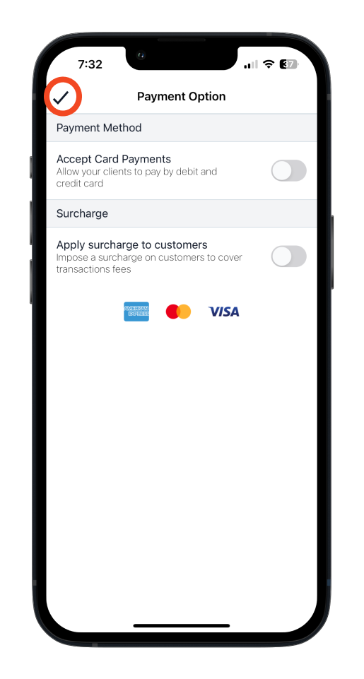 Invoice Mobile App - How to turn off card payments - 5