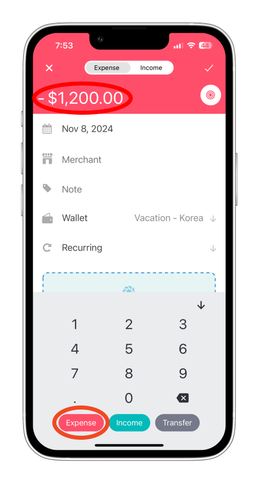 Bookipi Expense - How to use wallets and add expenses - 9