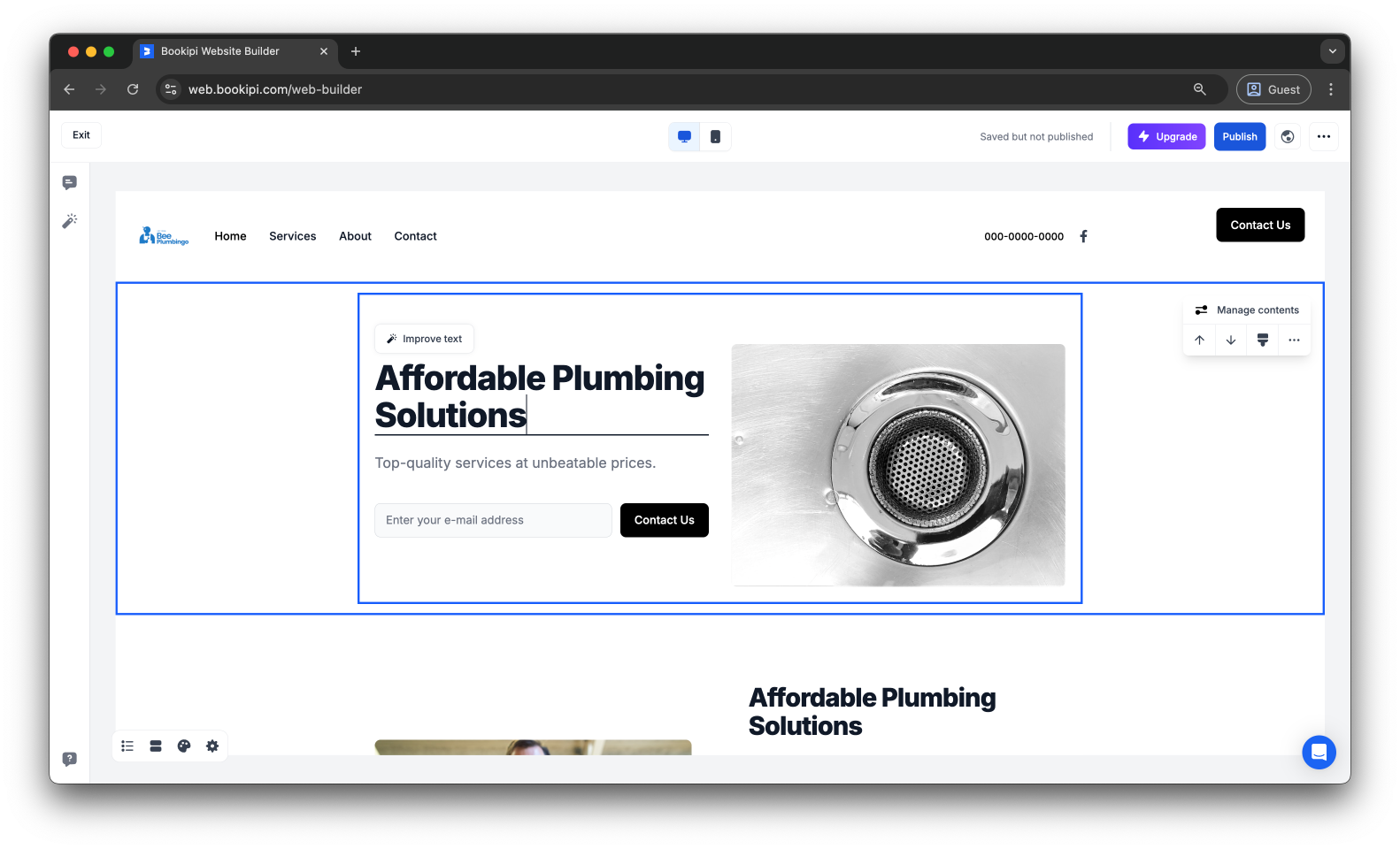 Bookipi AI Website Builder - How to edit your website in Bookipi AI Website Builder - 4