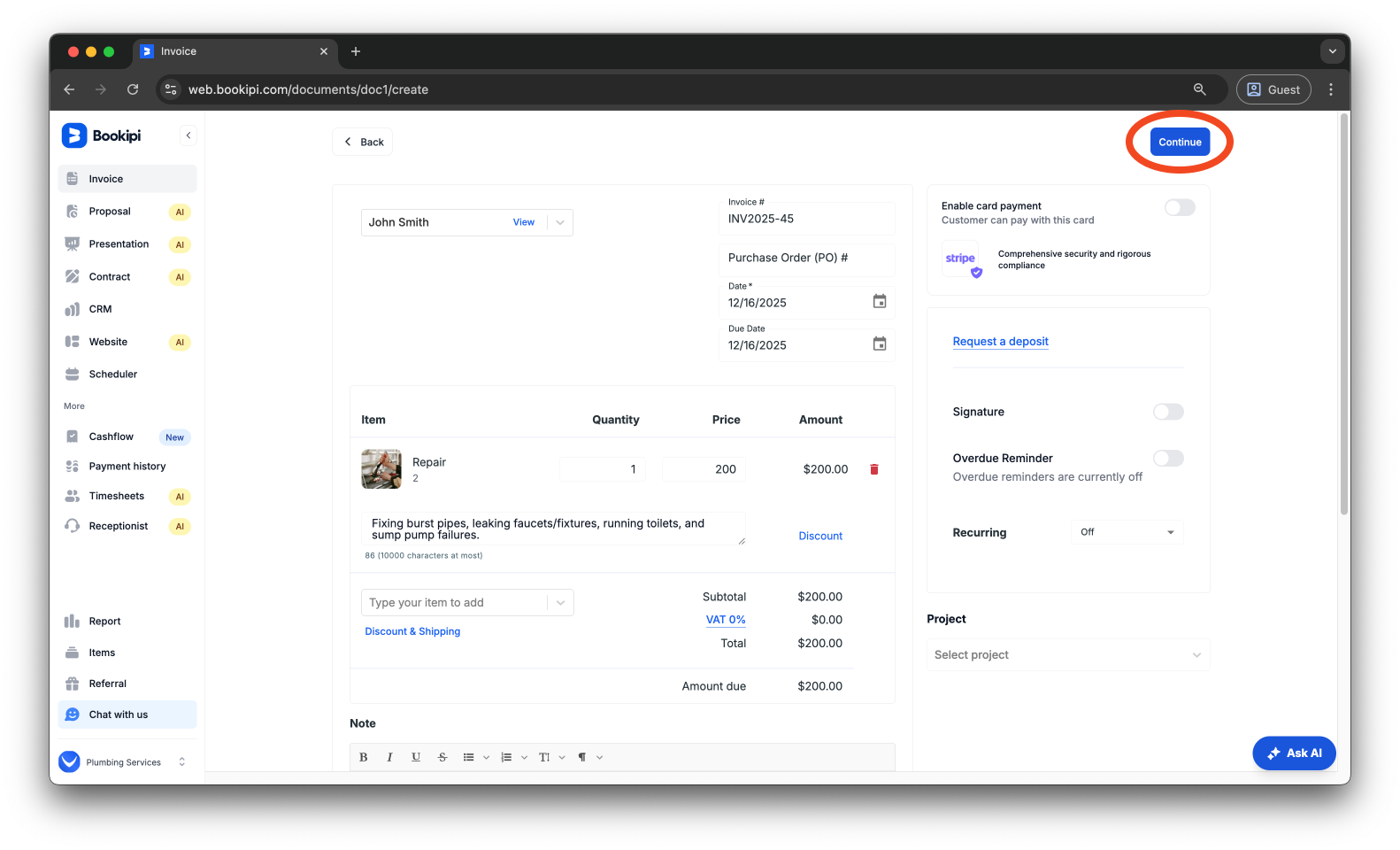 Invoice Web V2 - How to attach a photo to an invoice on the Web App - 8