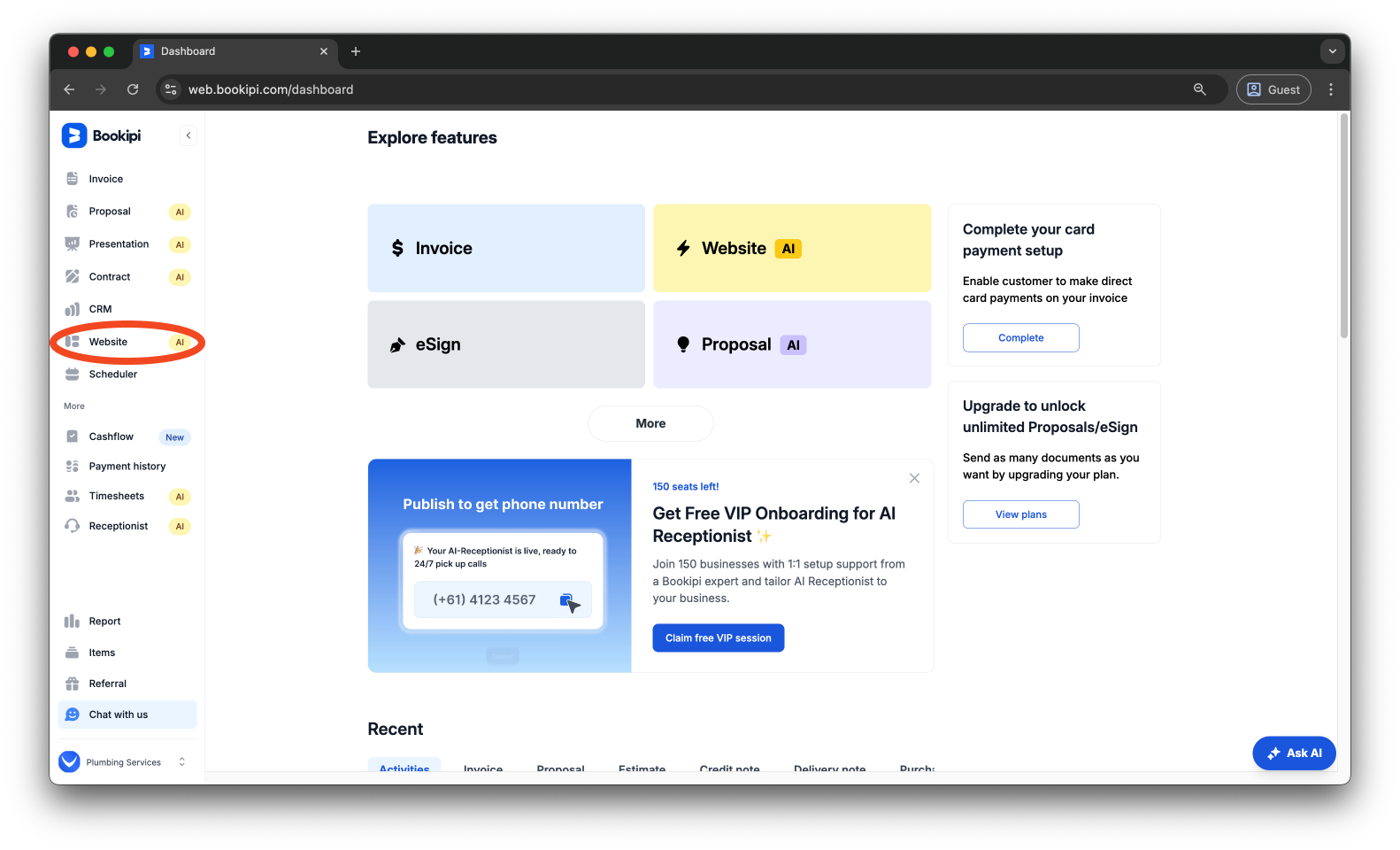 Uncategorized - How to disconnect your domain in Bookipi AI Website Builder - 1