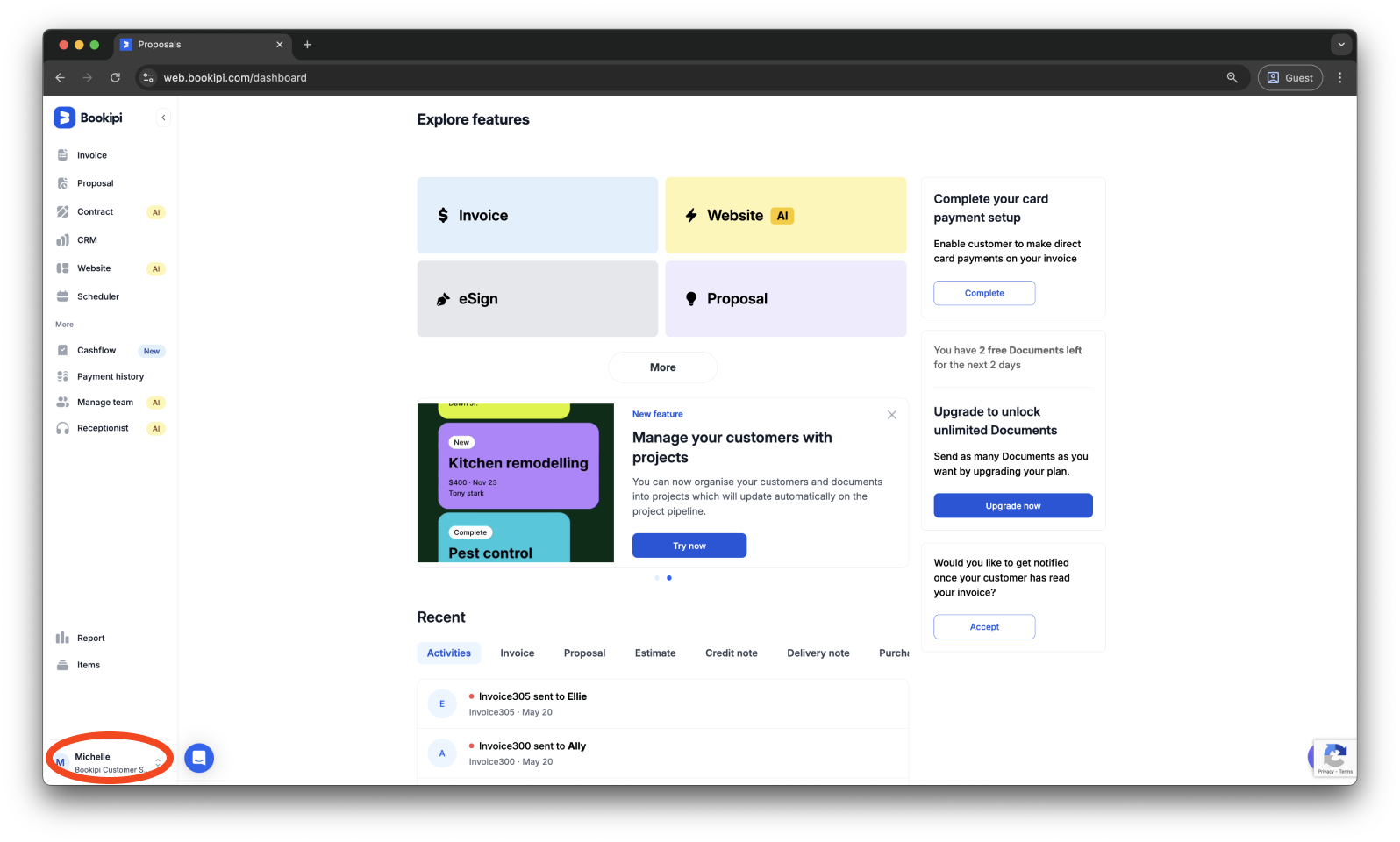 Invoice Web V2 - How to edit your signature in invoices - 1