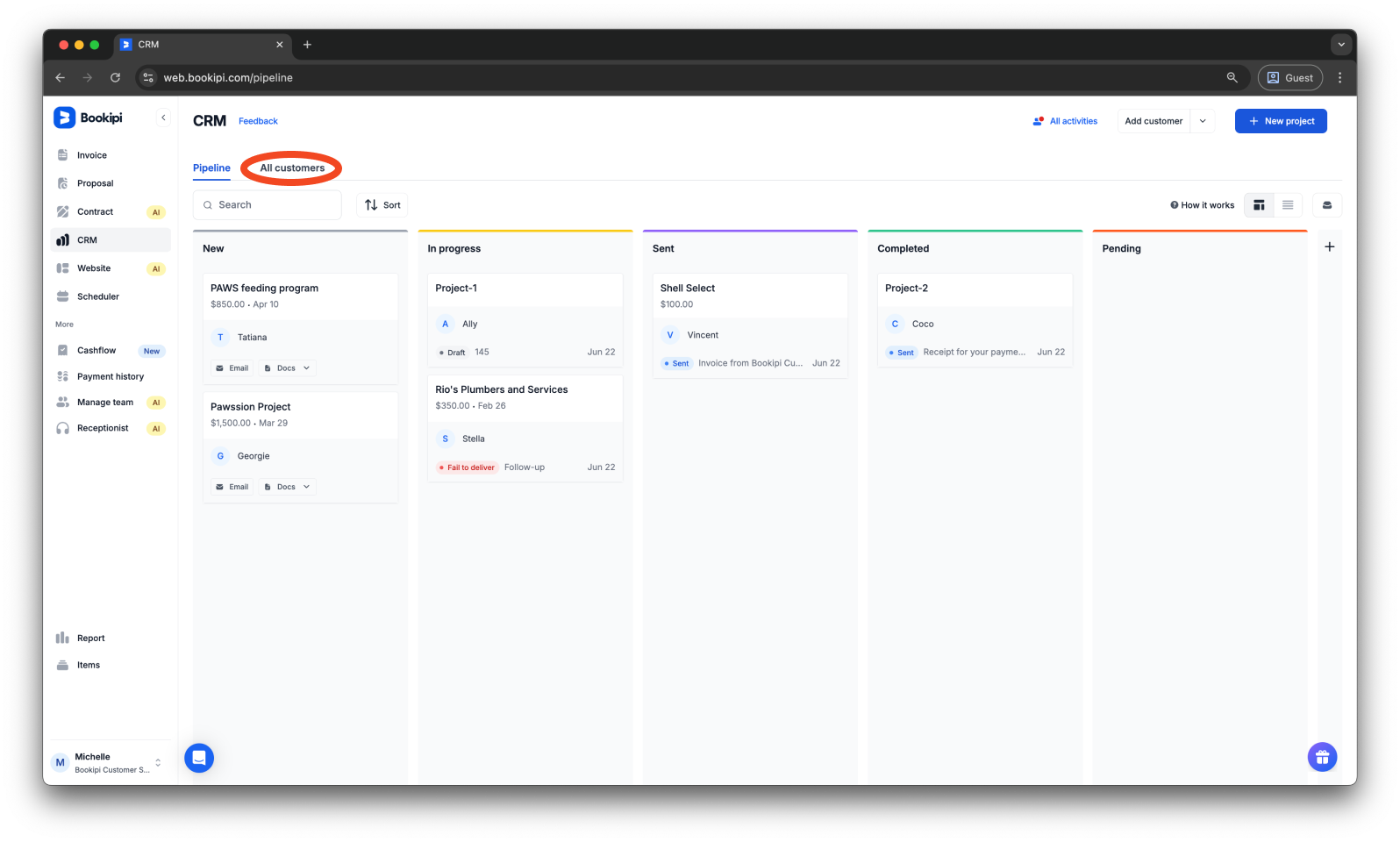 Invoice Web V2 - How to add a private note through the customer detail screen on the Web App - 2