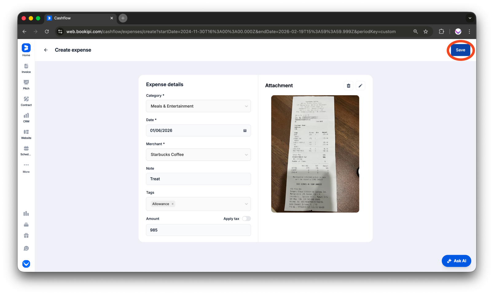 Uncategorized - How to manually add expense on the Web app - 11