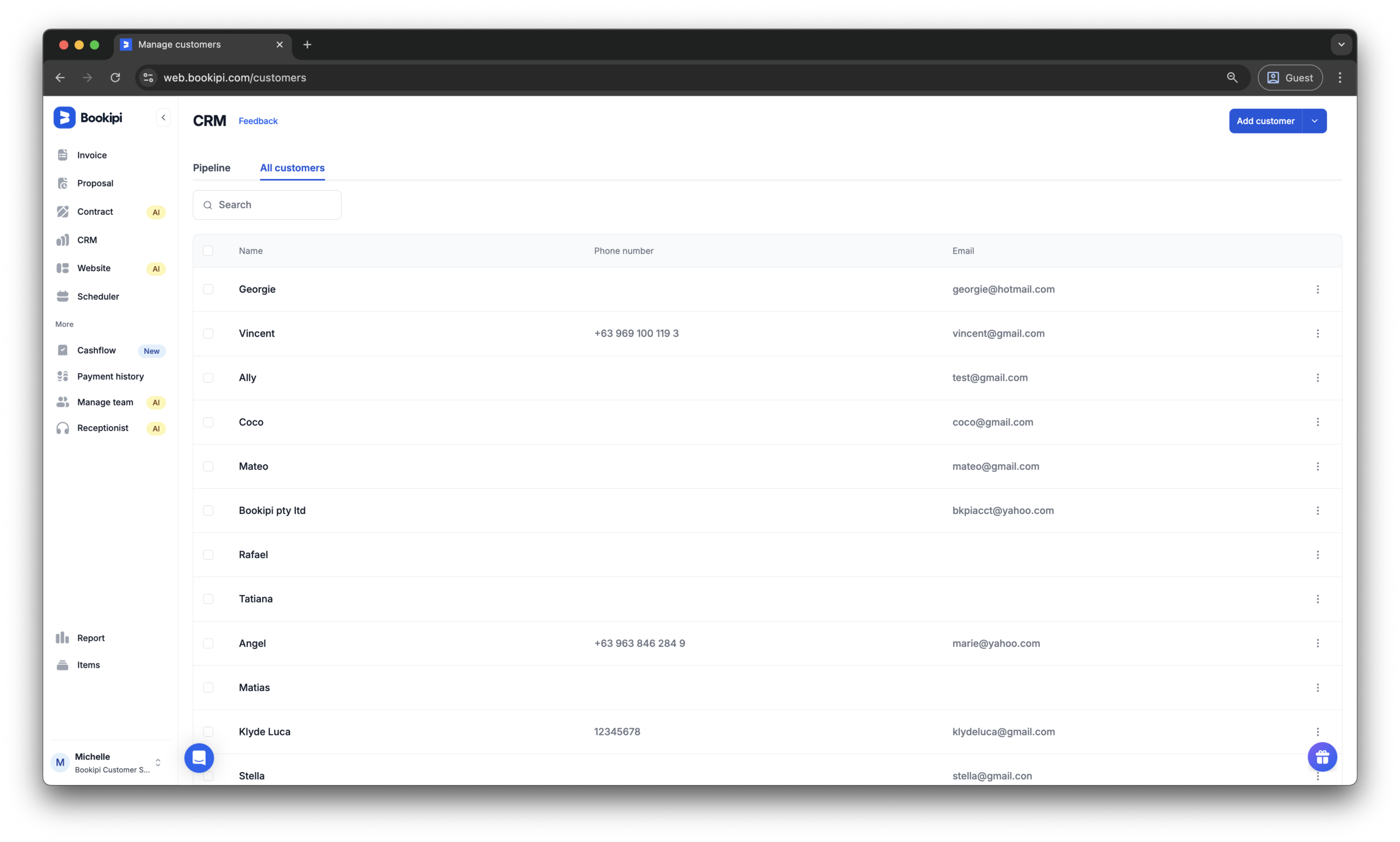 Invoice Web V2 - How to add a private note through the customer detail screen on the Web App - 3