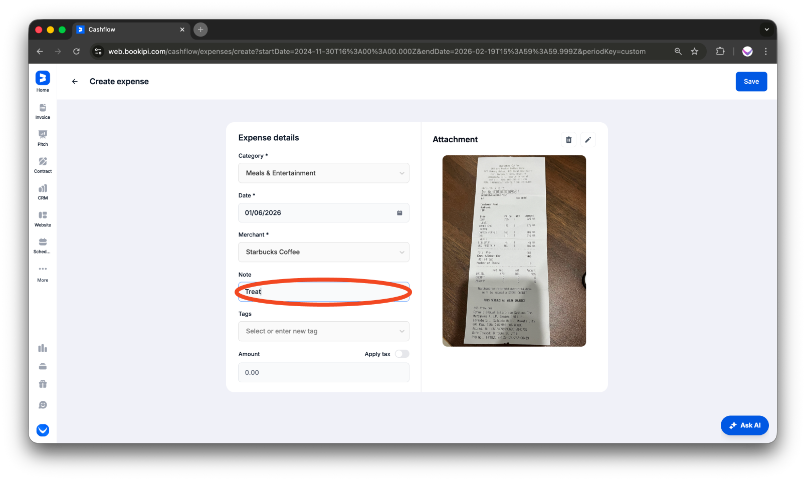 Uncategorized - How to manually add expense on the Web app - 8
