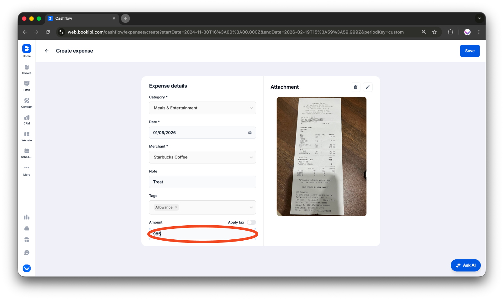 Uncategorized - How to manually add expense on the Web app - 10