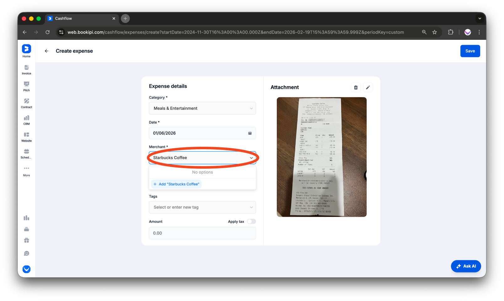 Uncategorized - How to manually add expense on the Web app - 6