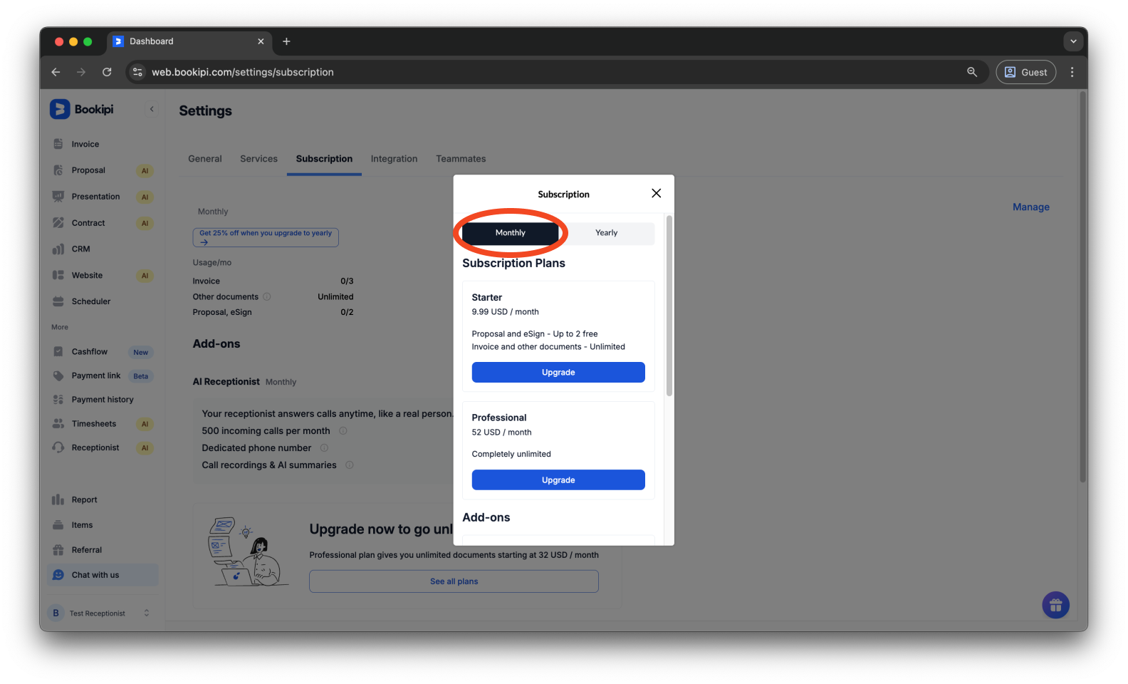 Uncategorized - How to cancel the subscription for AI Receptionist - 5