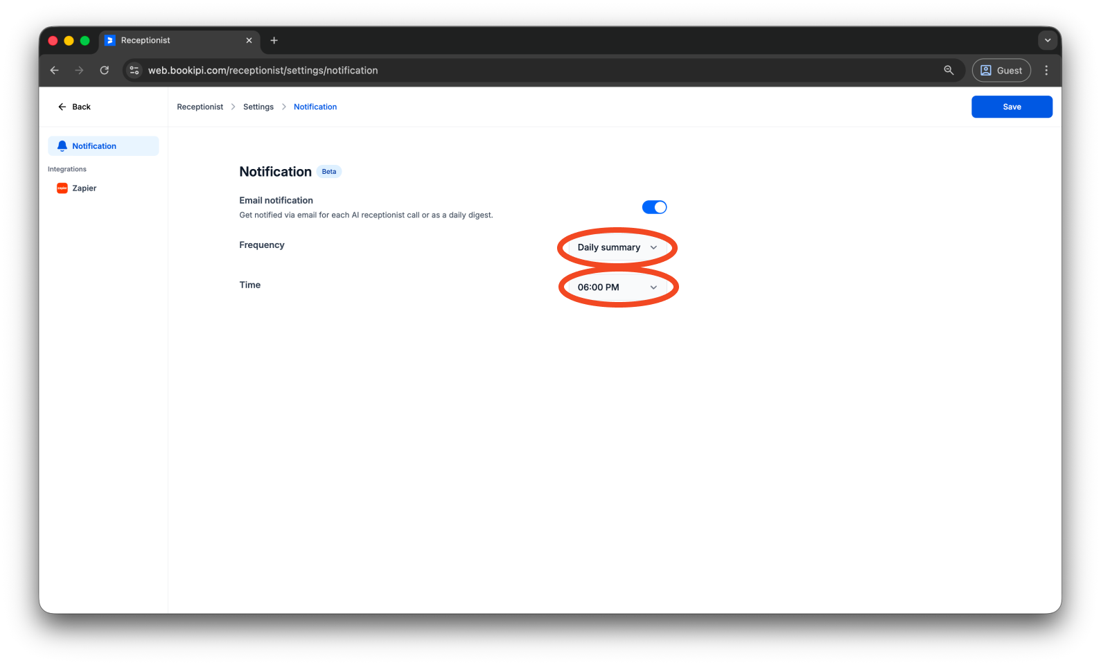 Uncategorized - How to enable notifications for Bookipi AI Receptionist - 6