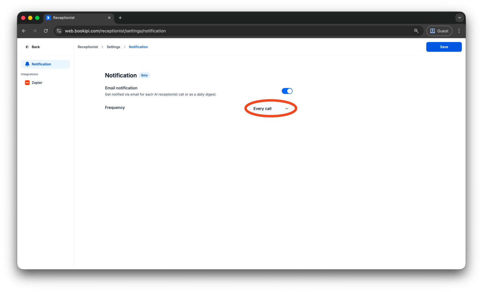 Uncategorized - How to enable notifications for Bookipi AI Receptionist - 5