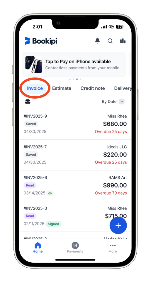 Invoice Mobile App - How to rename the document type - 7