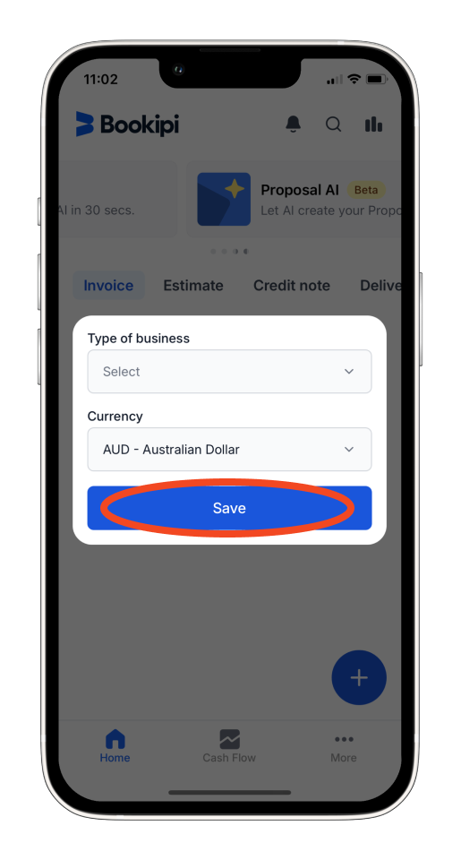 Invoice Mobile App - How to create an account - 6