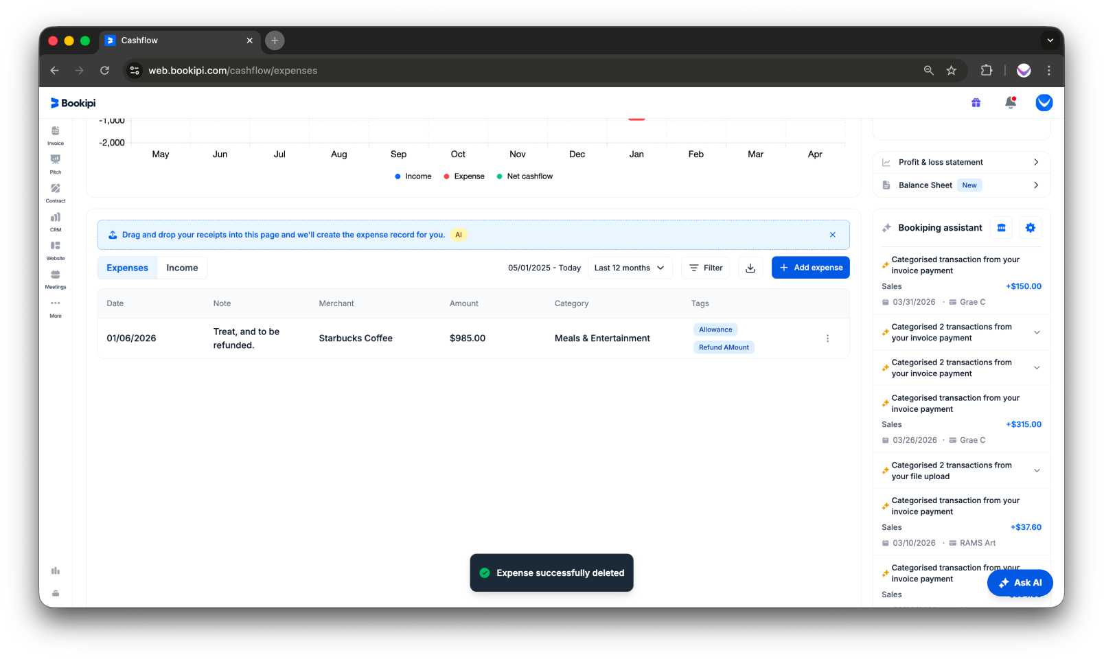 Uncategorized - How to delete expense on the Web app - 7