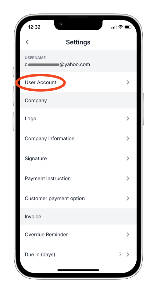 Invoice Mobile App - How to verify your account - 7