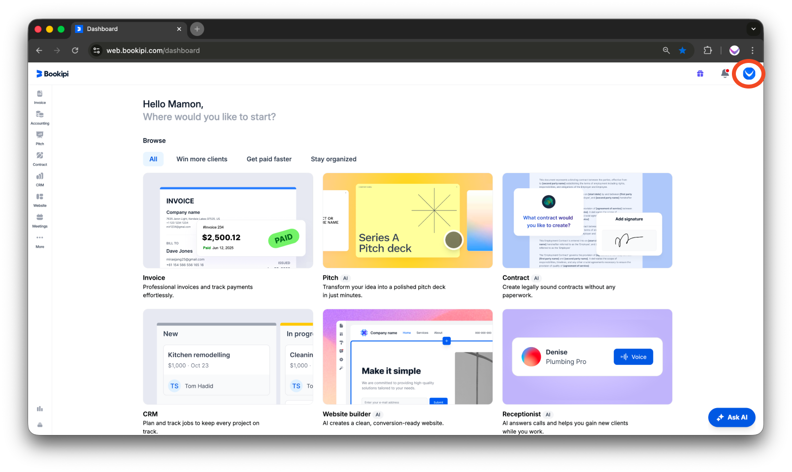 Bookipi Subscriptions - How to download subscription invoices - 1