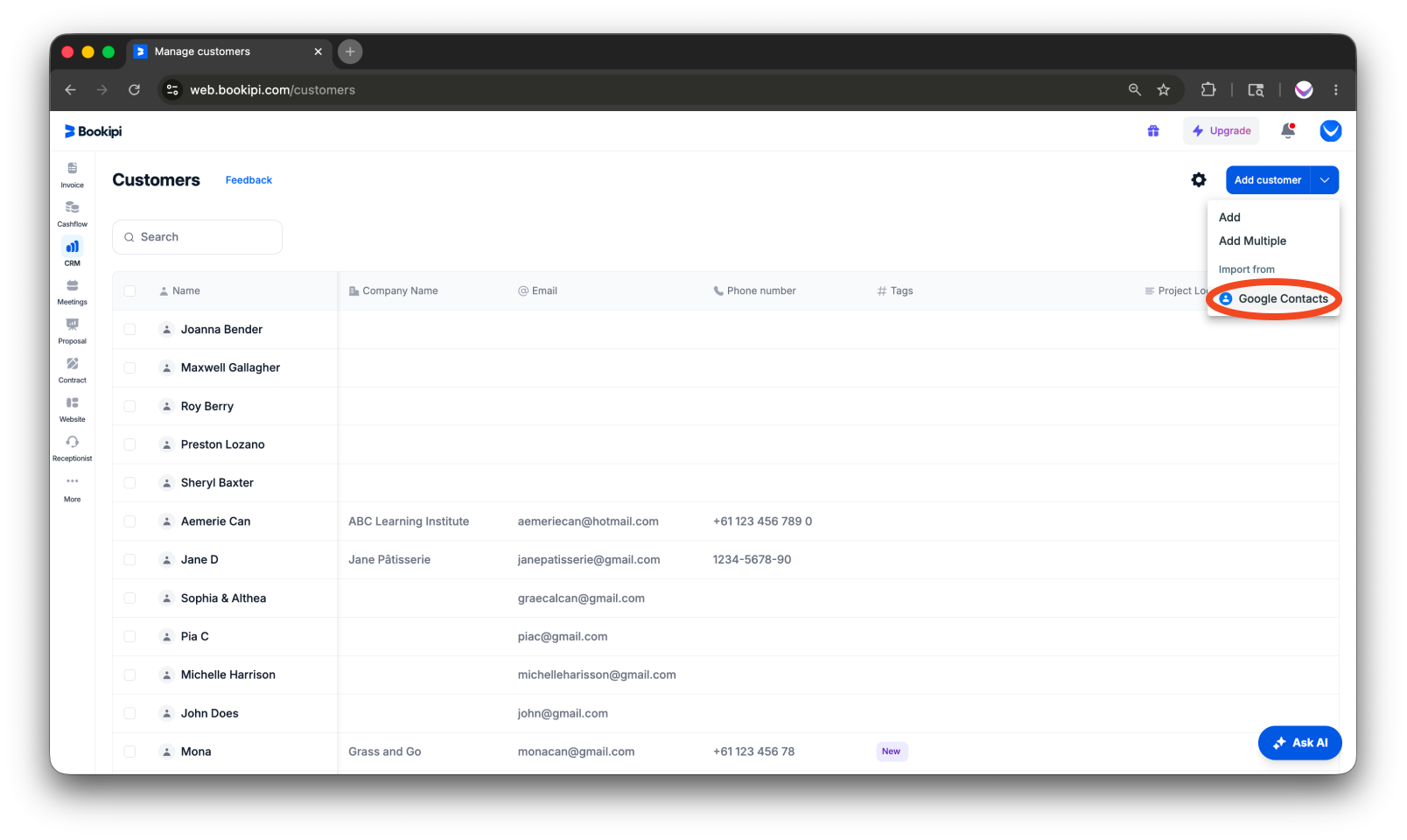 Invoice Web V2 - How to add a customer to the customer detail screen - 12