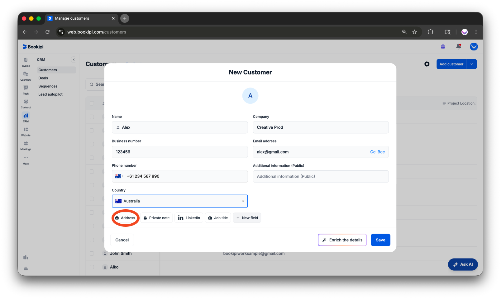 Invoice Web V2 - How to create, edit, copy and delete a customer - 6