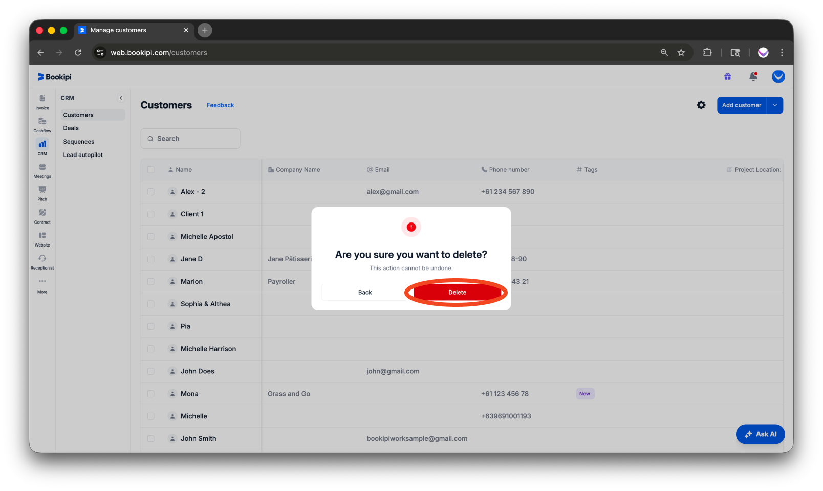 Invoice Web V2 - How to create, edit, copy and delete a customer - 25