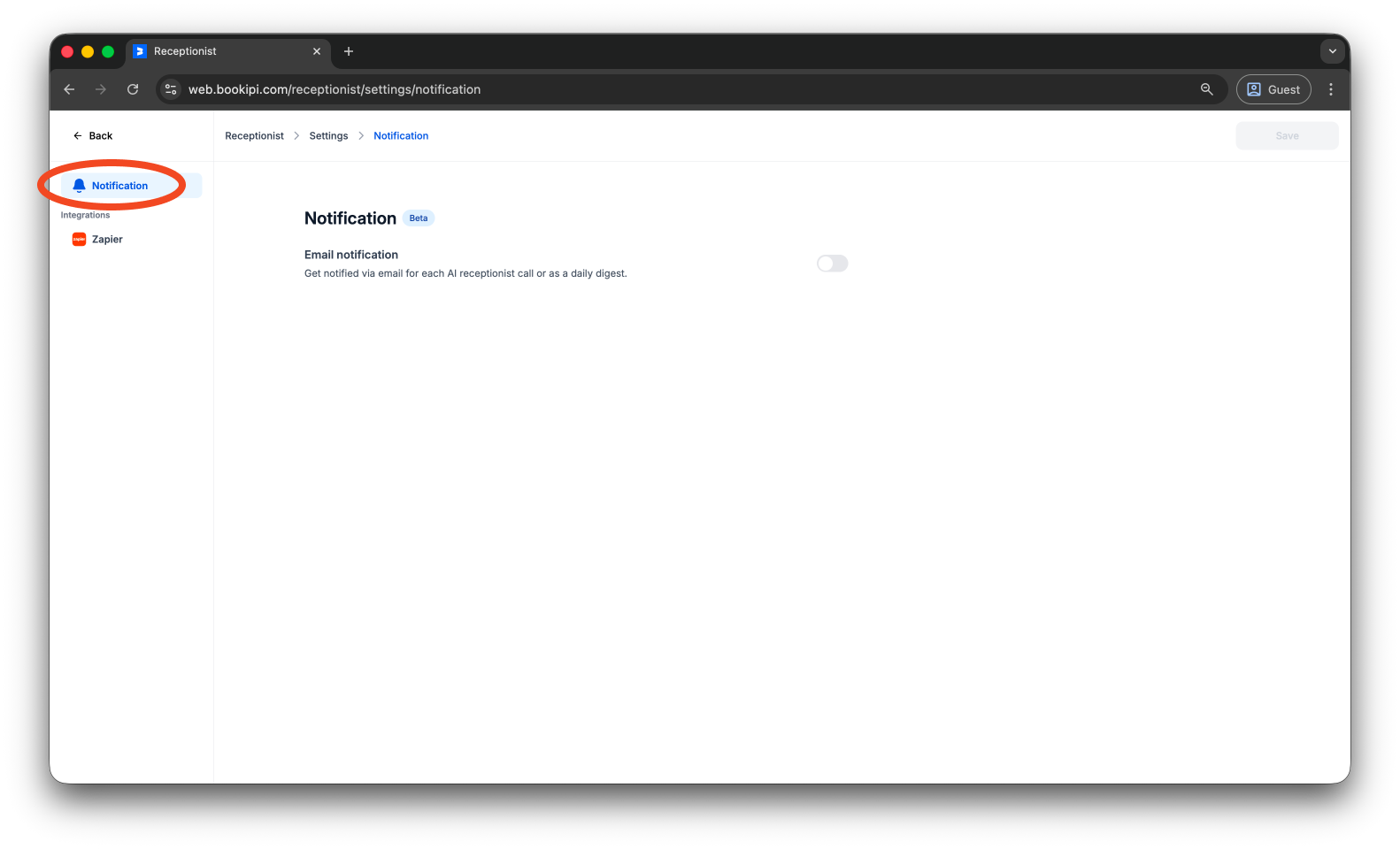 Uncategorized - How to enable notifications for Bookipi AI Receptionist - 3