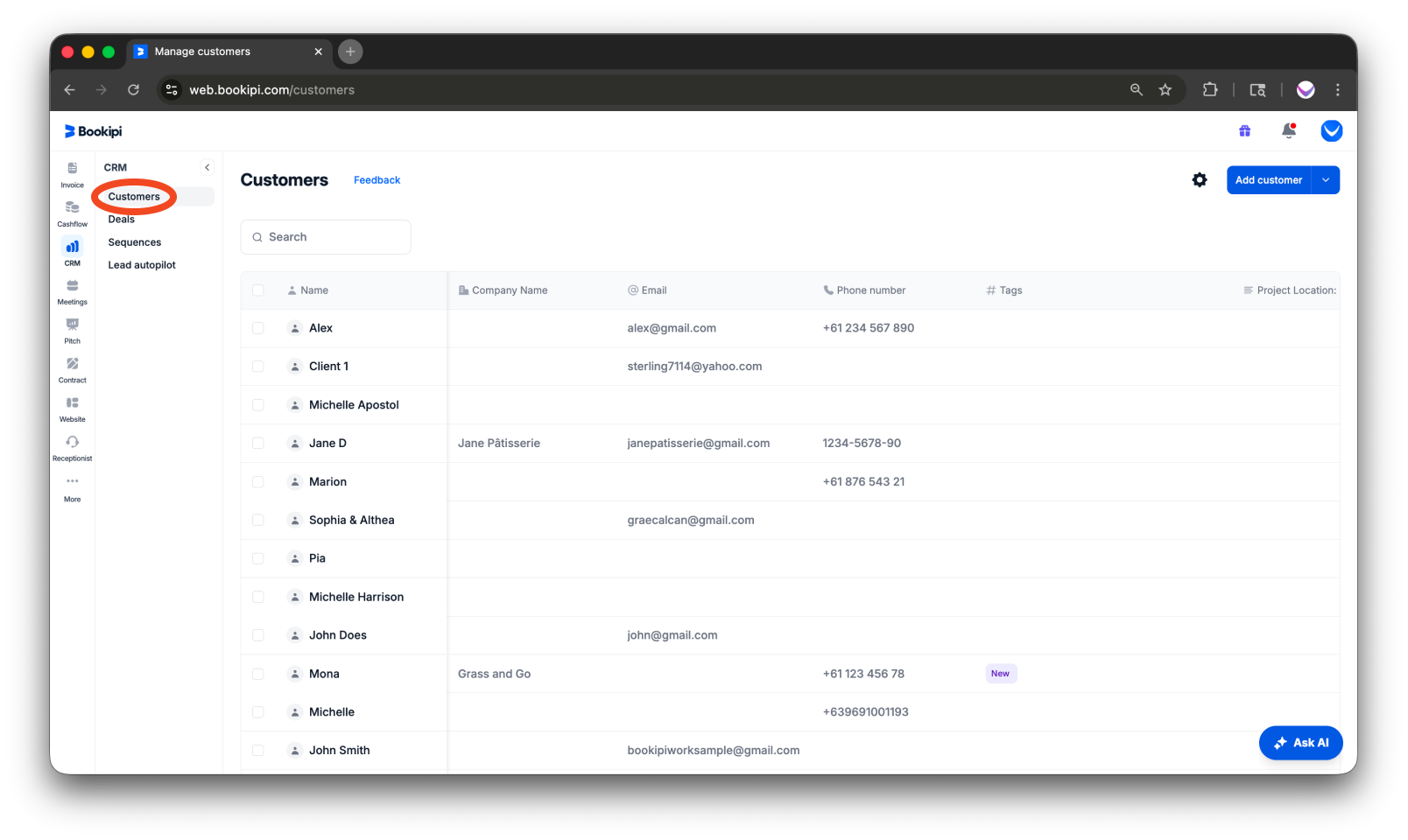Invoice Web V2 - How to create, edit, copy and delete a customer - 16