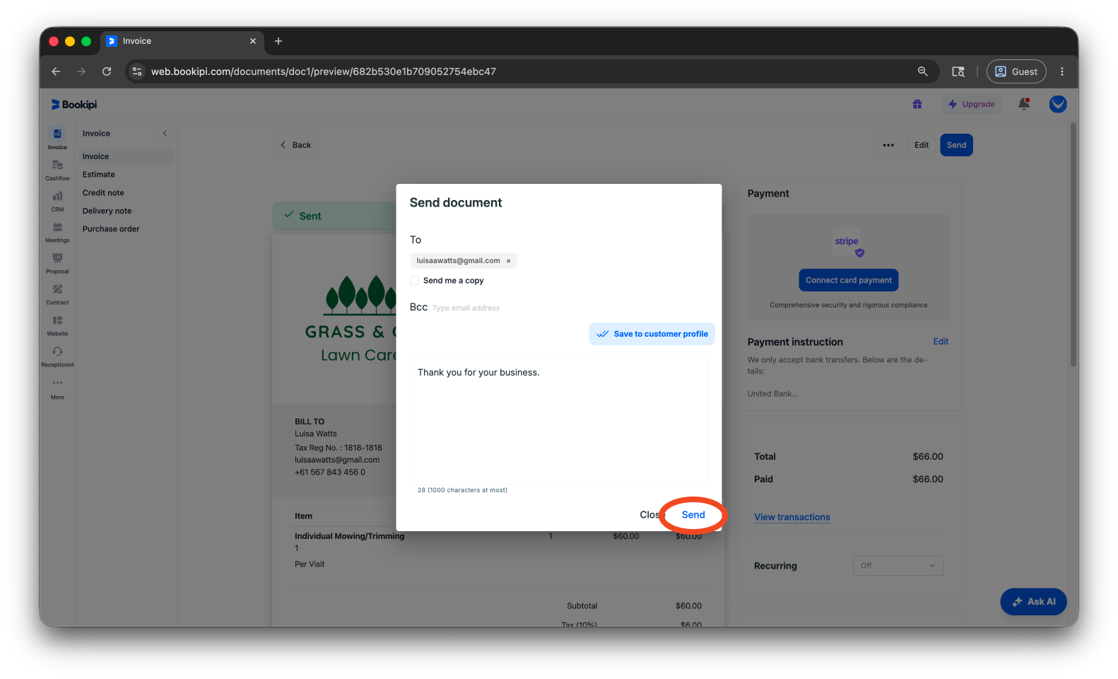 Invoice Web V2 - How to edit an invoice on the Web App - 7