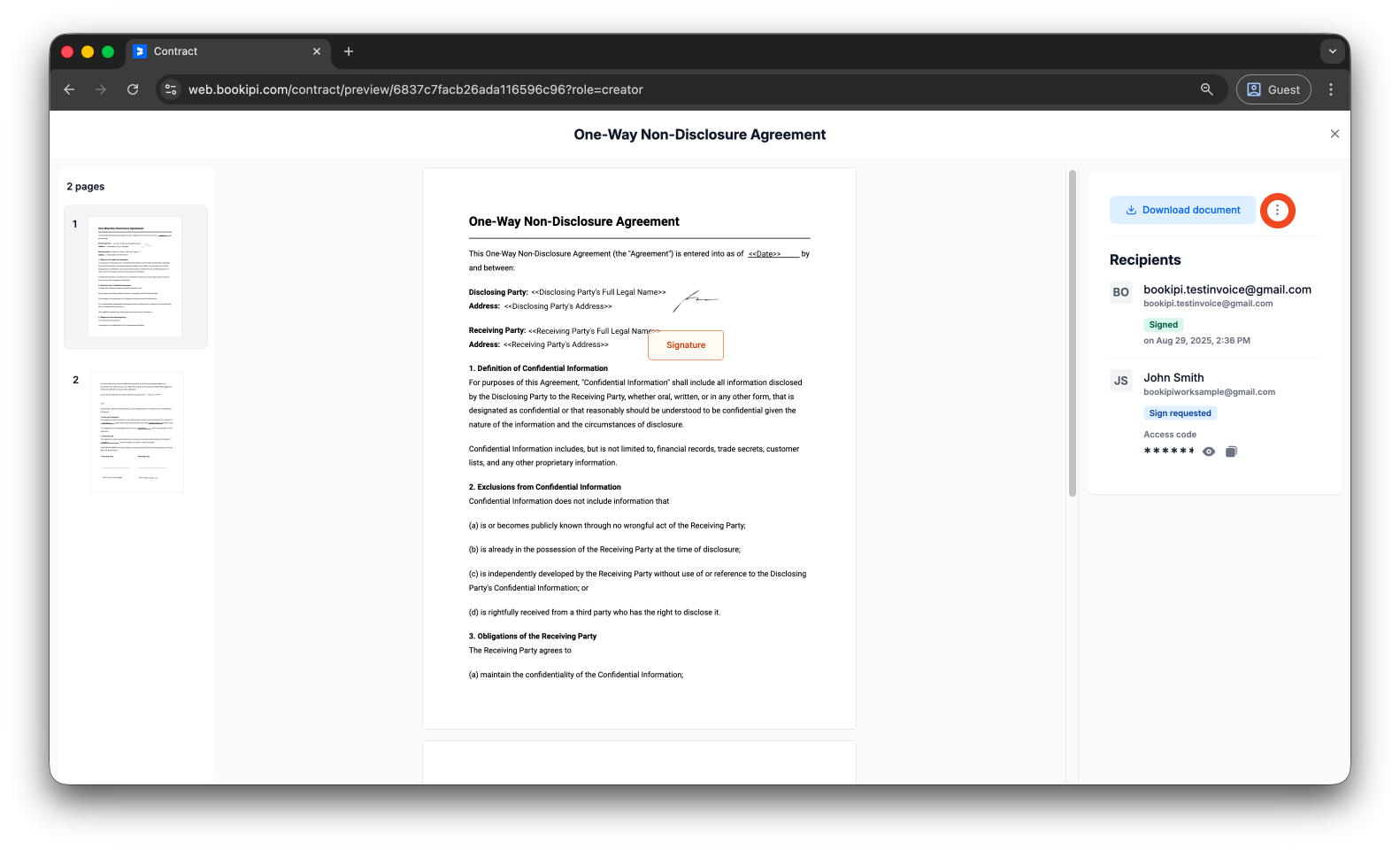 Uncategorized - How to use the audit trail in Bookipi eSign - 5