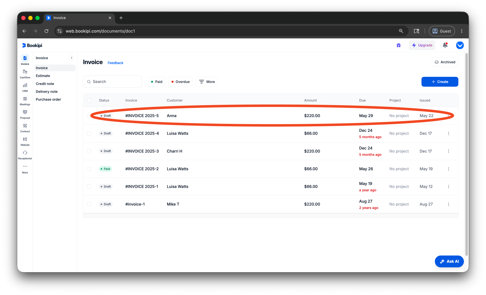 Invoice Web V2 - How to remove the due date on invoices on the Web App - 3