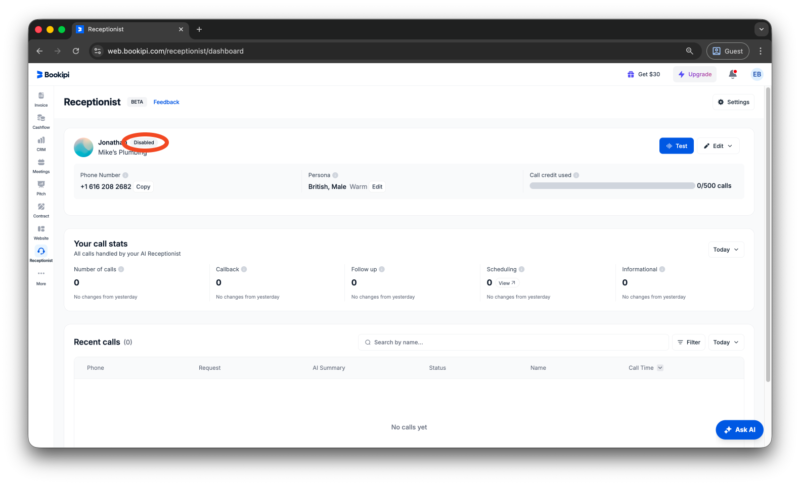 Uncategorized - How to disable your Bookipi AI Receptionist - 5