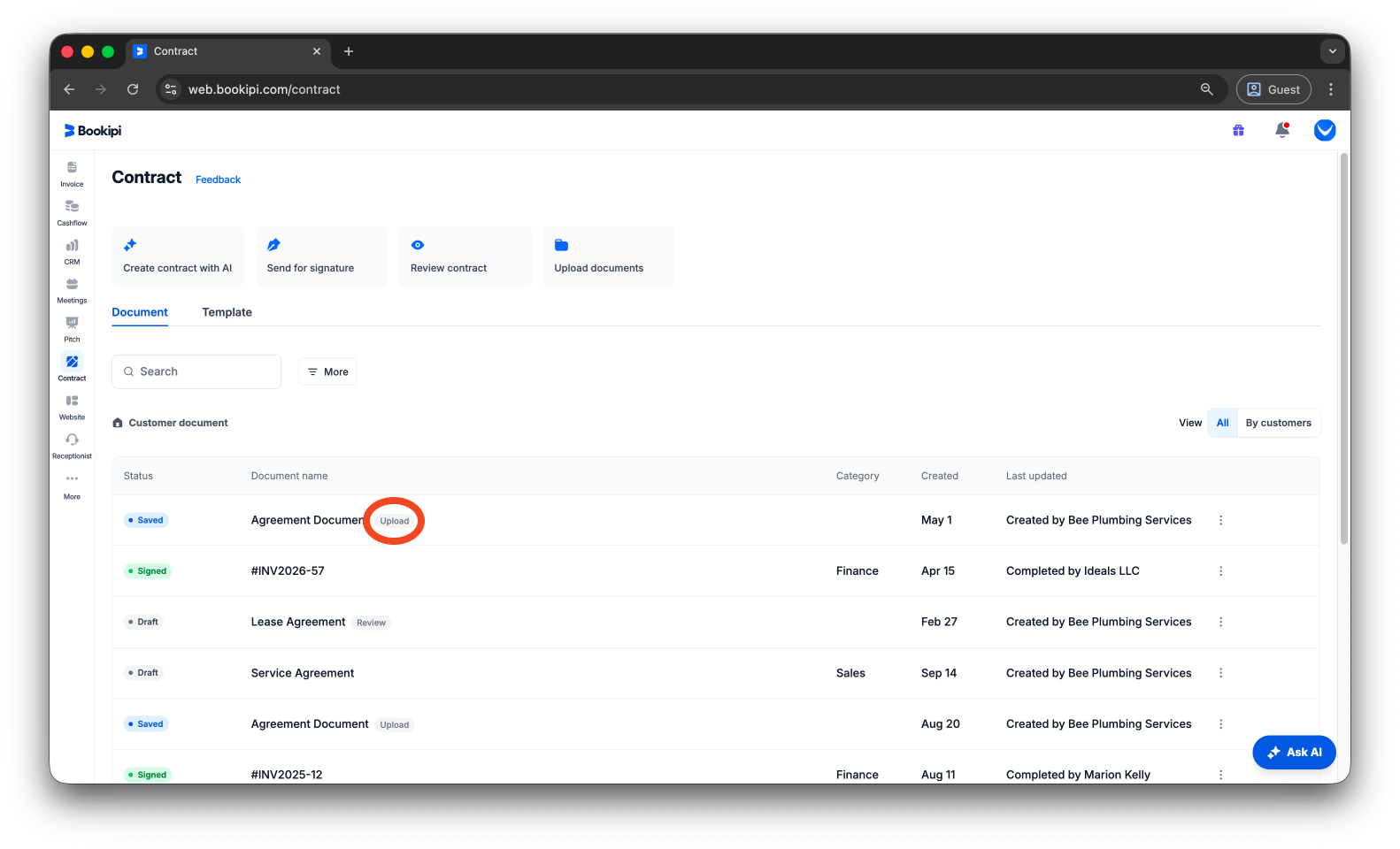 Bookipi eSign - How to store your documents using Bookipi eSign - 12