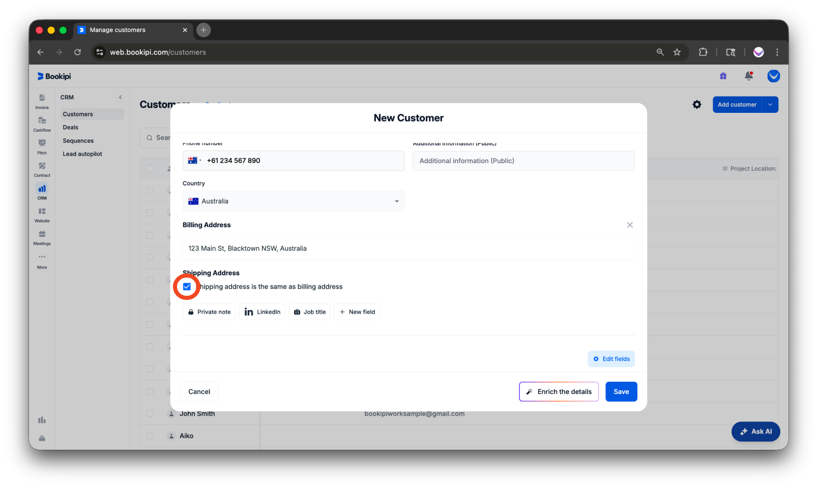 Invoice Web V2 - How to create, edit, copy and delete a customer - 7