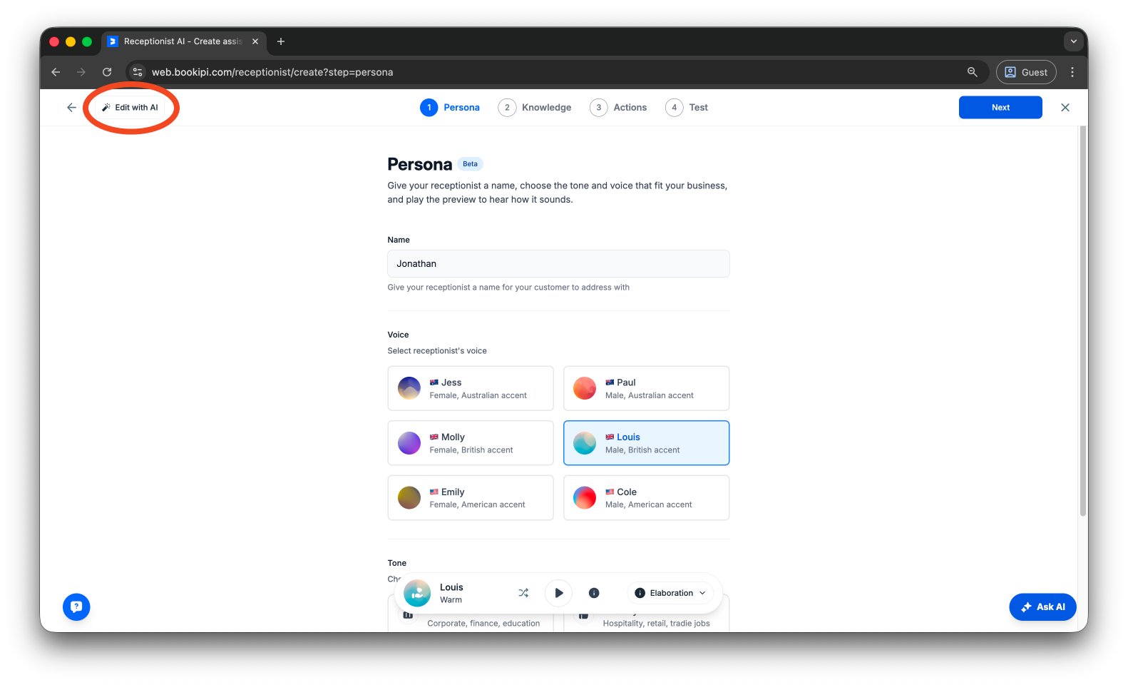 Uncategorized - How to edit your Bookipi AI Receptionist - 4