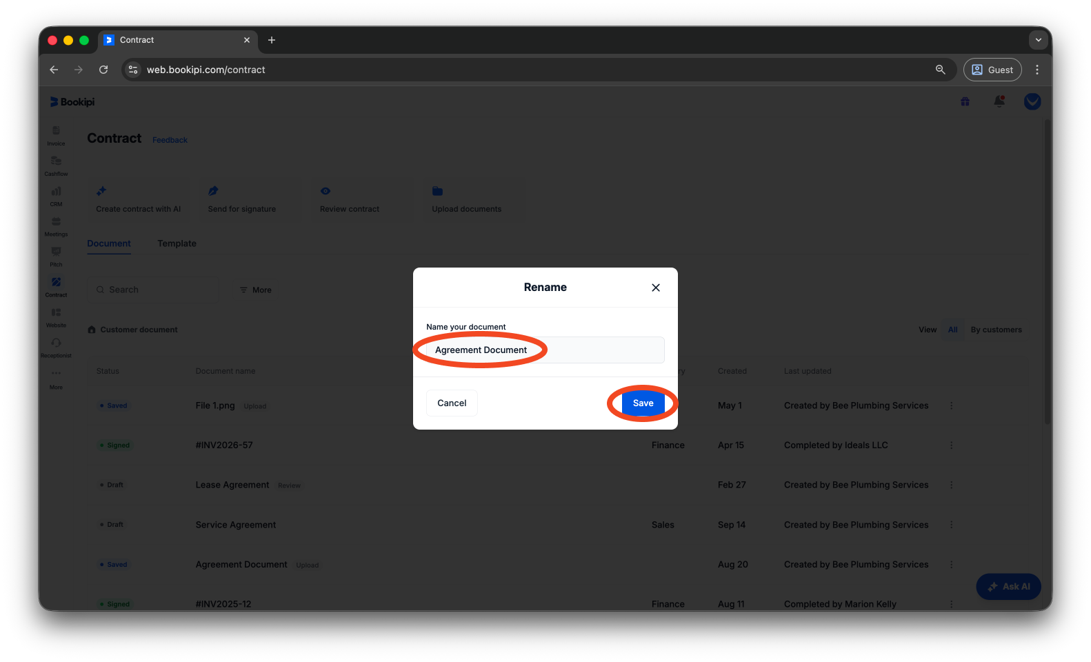 Bookipi eSign - How to store your documents using Bookipi eSign - 11